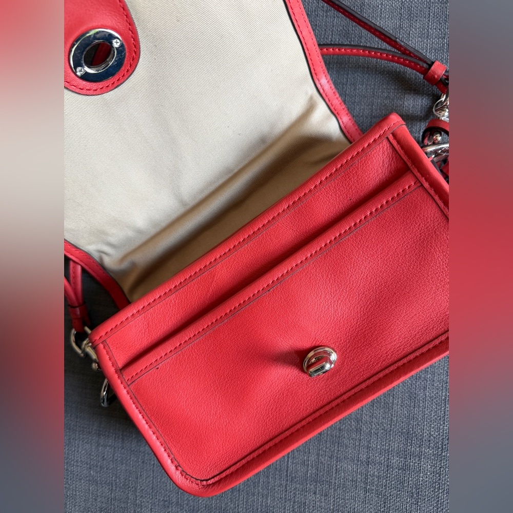 COACH Red Leather Crossbody Bag